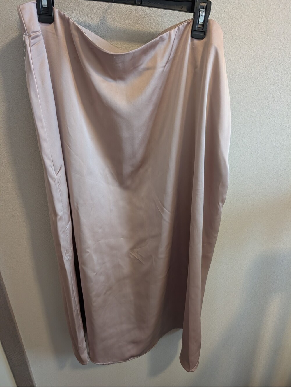 French Connection Women's XXL Satin Champagne Long Maxi Skirt Event Autumn NWT